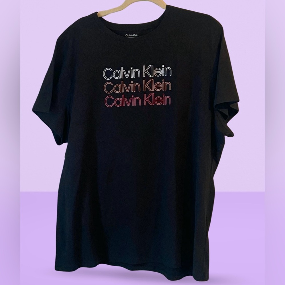 CALVIN KLEIN Performance Logo Tee Black 2X NWOT
